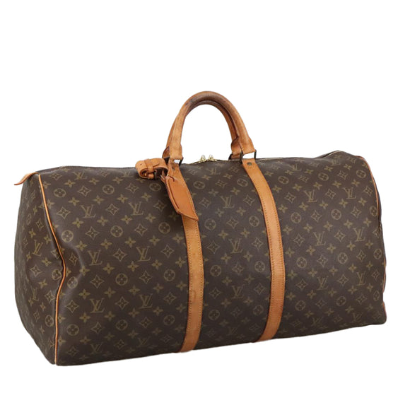 LOUIS VUITTON Monogram Keepall 60 Boston Bag M41422 LV Auth 103852