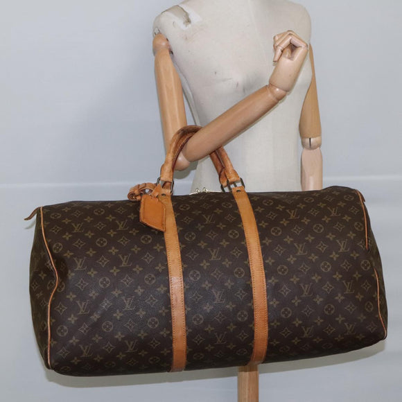 LOUIS VUITTON Monogram Keepall 60 Boston Bag M41422 LV Auth 103852