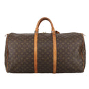 LOUIS VUITTON Monogram Keepall 60 Boston Bag M41422 LV Auth 103852-2