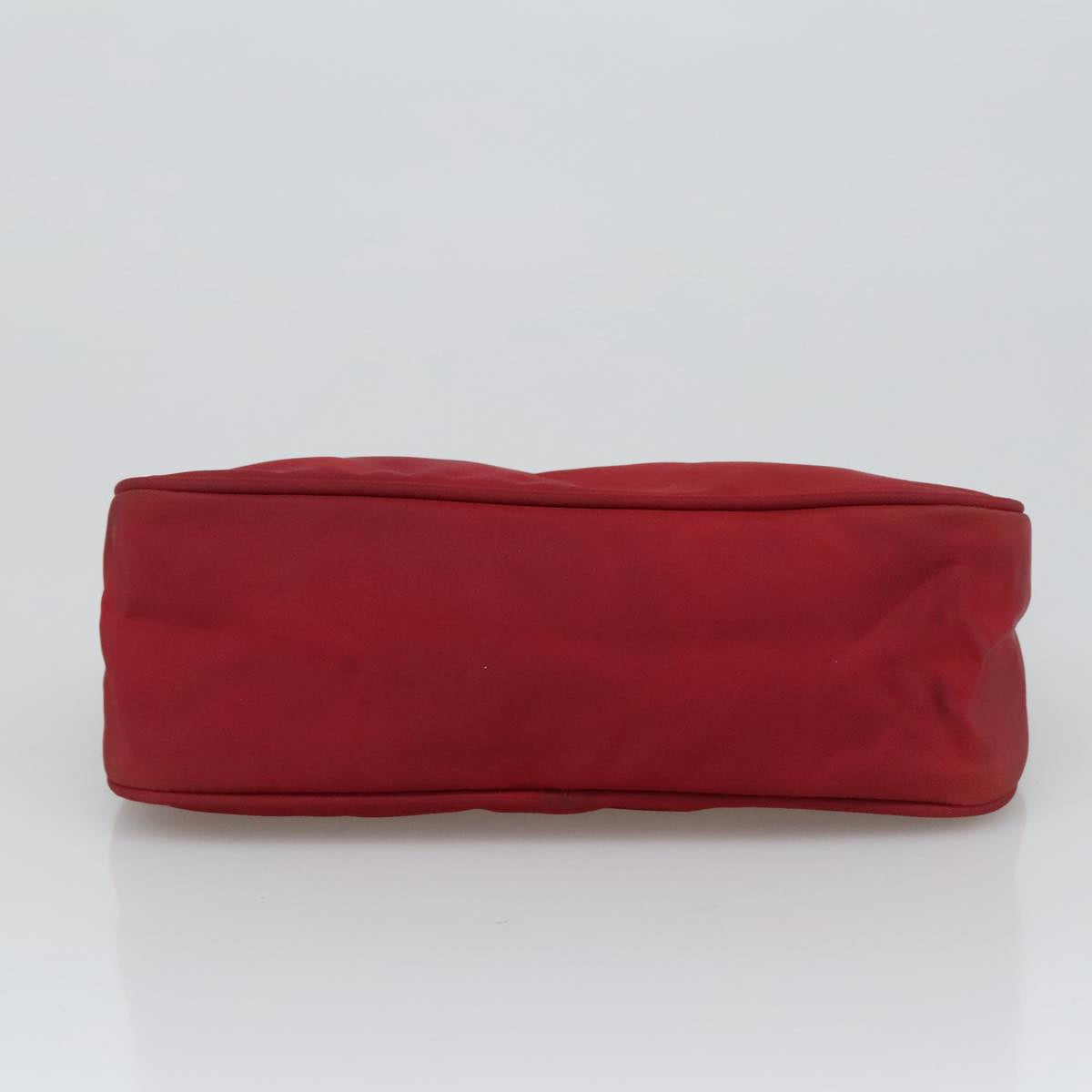 PRADA Accessory Pouch Nylon Red Silver Auth 103938