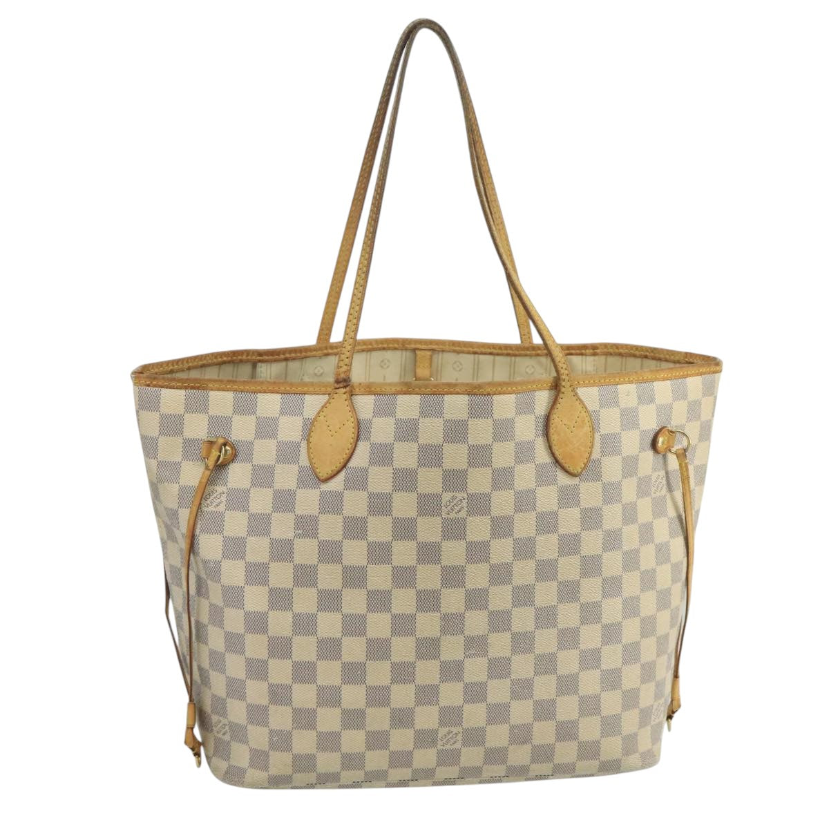 LOUIS VUITTON Damier Azur Neverfull MM Tote Bag N51107 LV Auth 103949