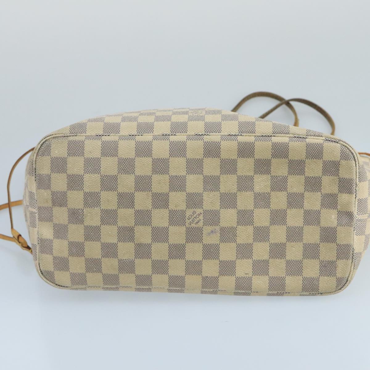 LOUIS VUITTON Damier Azur Neverfull MM Tote Bag N51107 LV Auth 103949