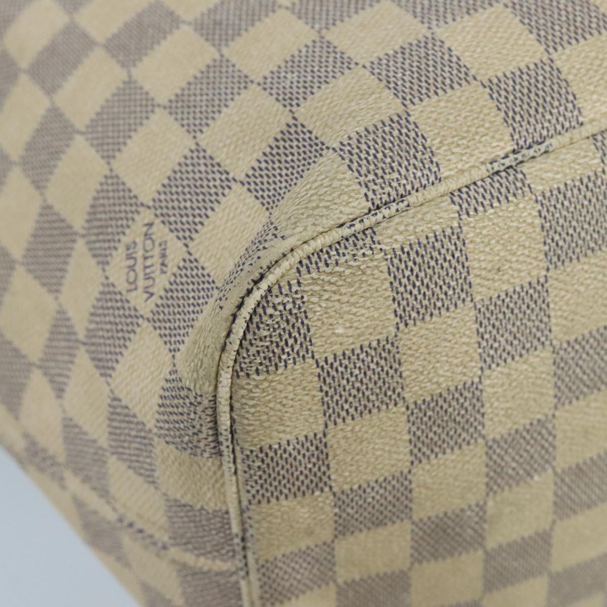 LOUIS VUITTON Damier Azur Neverfull MM Tote Bag N51107 LV Auth 103949