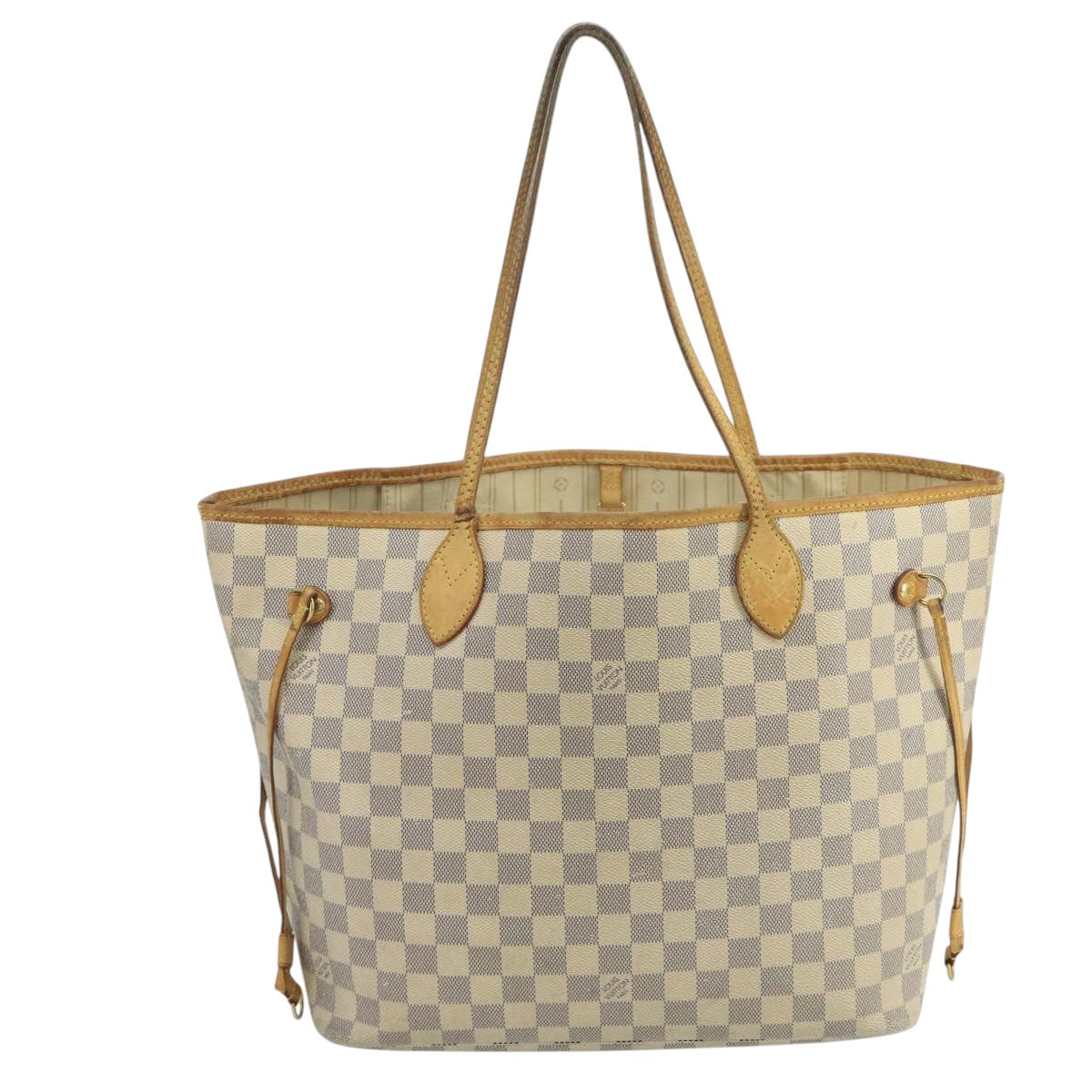 LOUIS VUITTON Damier Azur Neverfull MM Tote Bag N51107 LV Auth 103949