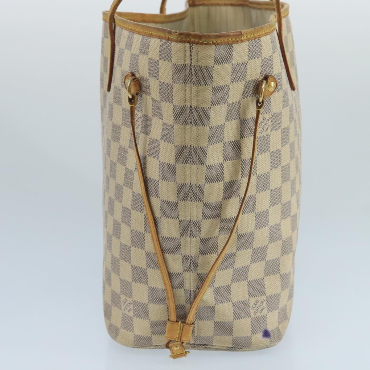 LOUIS VUITTON Damier Azur Neverfull MM Tote Bag N51107 LV Auth 103949