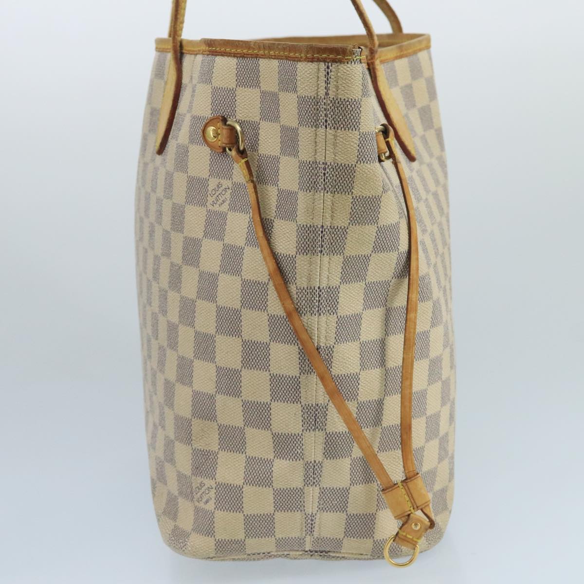 LOUIS VUITTON Damier Azur Neverfull MM Tote Bag N51107 LV Auth 103949