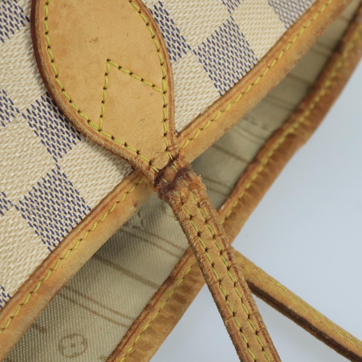 LOUIS VUITTON Damier Azur Neverfull MM Tote Bag N51107 LV Auth 103949