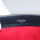 CARTIER Hand Bag Leather Black Gold Silver Auth 103956-17