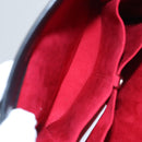 CARTIER Hand Bag Leather Black Gold Silver Auth 103956-11