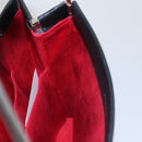 CARTIER Hand Bag Leather Black Gold Silver Auth 103956-19