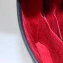 CARTIER Hand Bag Leather Black Gold Silver Auth 103956-22