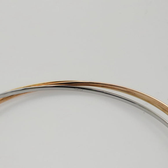 CARTIER Hand Bag Leather Black Gold Silver Auth 103956