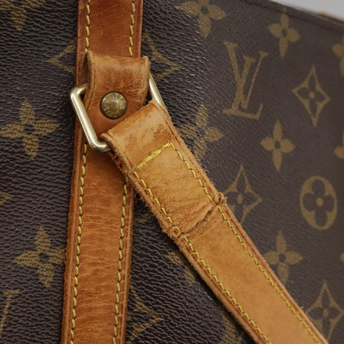 LOUIS VUITTON Monogram Sac Shopping Tote Bag M51108 LV Auth 103976