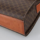 CELINE Macadam Canvas Shoulder Bag PVC Leather Brown Gold Auth 104026-8