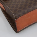 CELINE Macadam Canvas Shoulder Bag PVC Leather Brown Gold Auth 104026-15