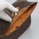 CELINE Macadam Canvas Shoulder Bag PVC Leather Brown Gold Auth 104026-9