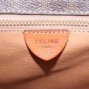 CELINE Macadam Canvas Shoulder Bag PVC Leather Brown Gold Auth 104026-19