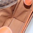 CELINE Macadam Canvas Shoulder Bag PVC Leather Brown Gold Auth 104026-20