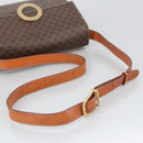 CELINE Macadam Canvas Shoulder Bag PVC Leather Brown Gold Auth 104026-7