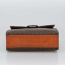 CELINE Macadam Canvas Shoulder Bag PVC Leather Brown Gold Auth 104026-5