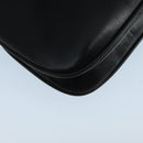 GUCCI Shoulder Bag Leather Black Gold Auth 104033-15