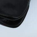 GUCCI Shoulder Bag Leather Black Gold Auth 104033-16