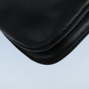 GUCCI Shoulder Bag Leather Black Gold Auth 104033-17