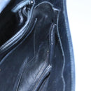 GUCCI Shoulder Bag Leather Black Gold Auth 104033-18