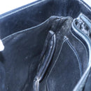 GUCCI Shoulder Bag Leather Black Gold Auth 104033-19