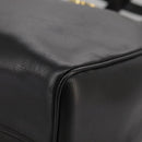 CELINE Hand Bag Leather Black Gold Auth 104068-15