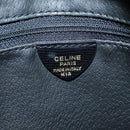CELINE Hand Bag Leather Black Gold Auth 104068-12