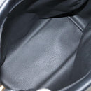 CELINE Hand Bag Leather Black Gold Auth 104068-10