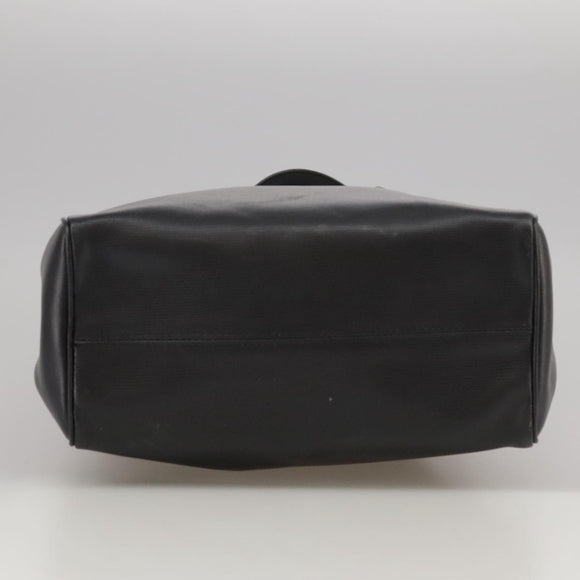 CELINE Hand Bag Leather Black Gold Auth 104068