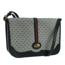 GUCCI Micro GG Supreme Shoulder Bag PVC Navy Gold 001 113 0551 Auth 104070-1