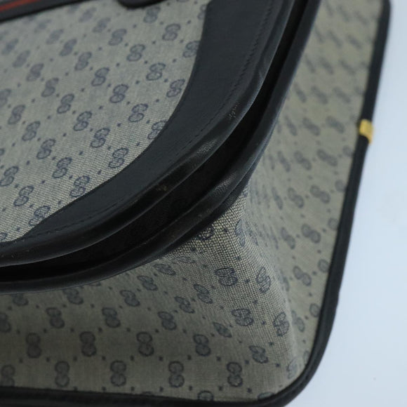 GUCCI Micro GG Supreme Shoulder Bag PVC Navy Gold 001 113 0551 Auth 104070