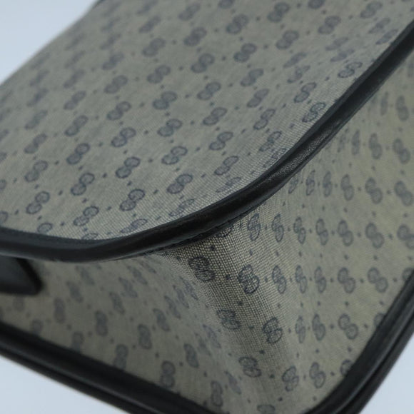 GUCCI Micro GG Supreme Shoulder Bag PVC Navy Gold 001 113 0551 Auth 104070