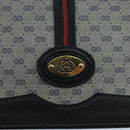GUCCI Micro GG Supreme Shoulder Bag PVC Navy Gold 001 113 0551 Auth 104070-17