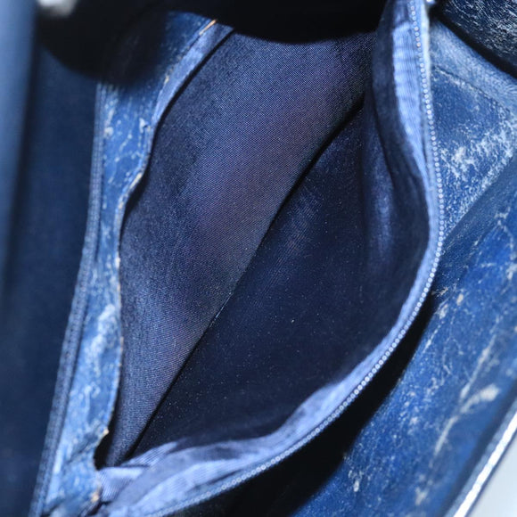 GUCCI Micro GG Supreme Shoulder Bag PVC Navy Gold 001 113 0551 Auth 104070