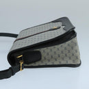 GUCCI Micro GG Supreme Shoulder Bag PVC Navy Gold 001 113 0551 Auth 104070-4