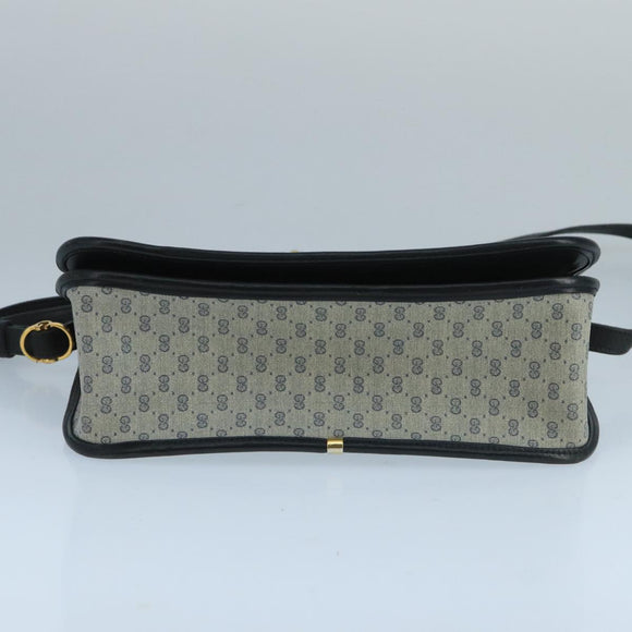GUCCI Micro GG Supreme Shoulder Bag PVC Navy Gold 001 113 0551 Auth 104070