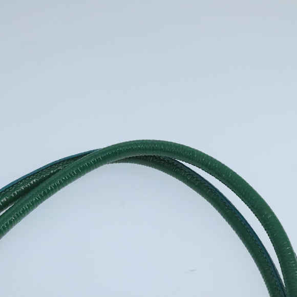 PRADA Tote Bag Nylon Turquoise Blue Gold Auth 104088