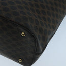 CELINE Macadam Canvas Hand Bag PVC Leather Black Gold Auth 104108-16