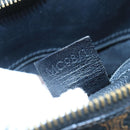CELINE Macadam Canvas Hand Bag PVC Leather Black Gold Auth 104108-12