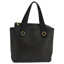 CELINE Macadam Canvas Hand Bag PVC Leather Black Gold Auth 104108-13