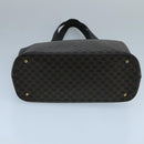 CELINE Macadam Canvas Hand Bag PVC Leather Black Gold Auth 104108-5