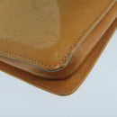 LOUIS VUITTON Monogram Vernis Lexington Accessory Pouch Beige M91010 Auth 104125-14