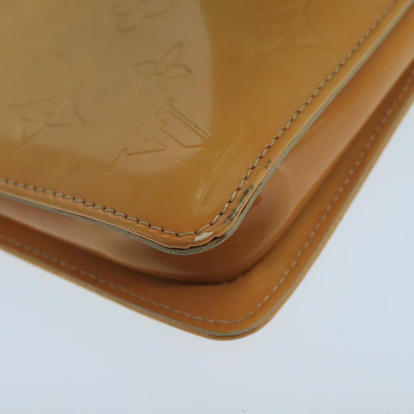 LOUIS VUITTON Monogram Vernis Lexington Accessory Pouch Beige M91010 Auth 104125