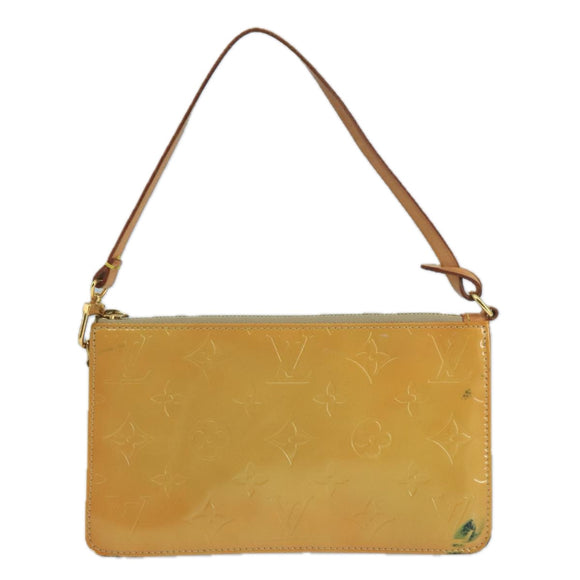LOUIS VUITTON Monogram Vernis Lexington Accessory Pouch Beige M91010 Auth 104125