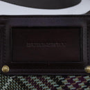 BURBERRY Nova Check Shoulder Bag Wool Green Brown Gold Auth 104129-17