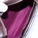 BURBERRY Nova Check Shoulder Bag Wool Green Brown Gold Auth 104129-12